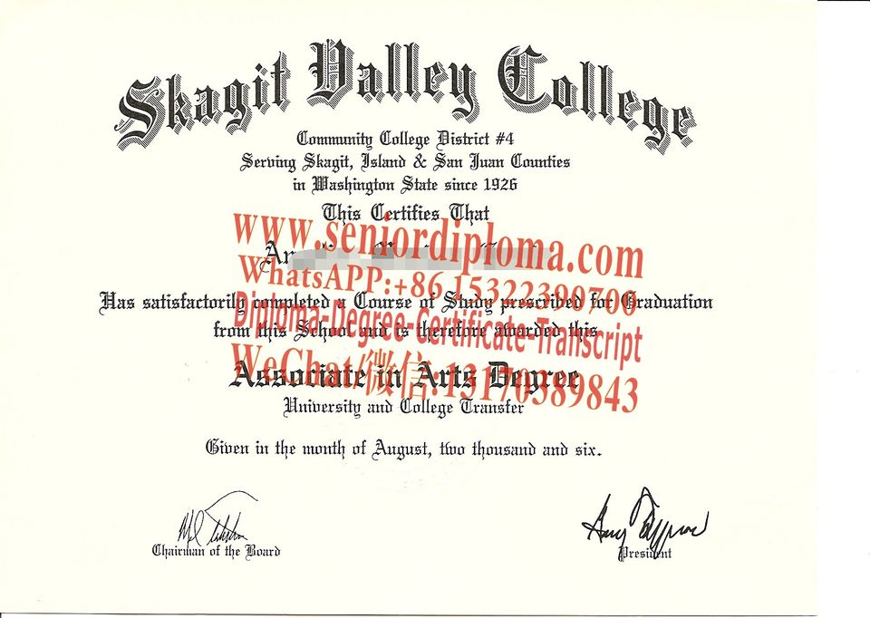 Buy Skagit Valley College Diploma Online