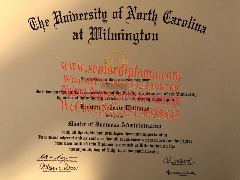 Make fake University of North Carolina at Wilmington Diploma